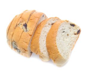 Sliced bread isolated on a white background