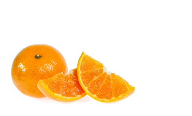 fresh orange isolated on white background