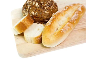 Bread isolated on white background