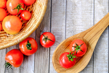 Tomatoes in a basket