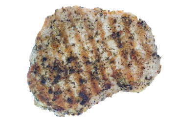 Grilled Beef Steak Isolated. Clipping path