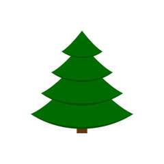 Christmas Tree new year winter flat vector icon