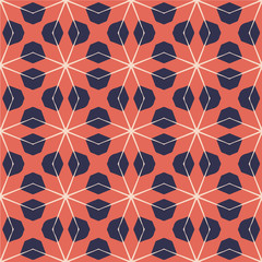 Design for printing on fabric, textiles. Traditional, elegant, ethnic style. Fashionable blue and pink colors. Vector illustration