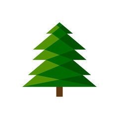 Christmas Tree new year winter flat vector icon