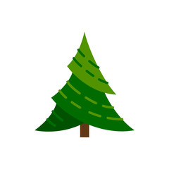 Christmas Tree new year winter flat vector icon