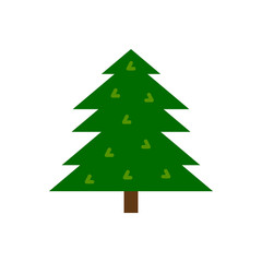 Fototapeta premium Christmas Tree new year winter flat vector icon