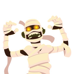 Halloween mummy vector design icon