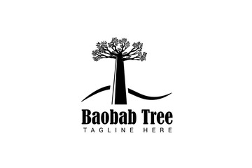 baobab tree logo - obrazy, fototapety, plakaty