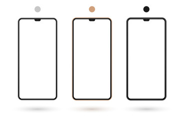 realistic smartphone phone screen mock up vector