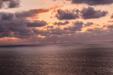 a beautiful sunset at Cabo Machichaco, in Biscay
