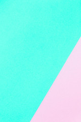 Colorful of pastel turquoise and pink paper background