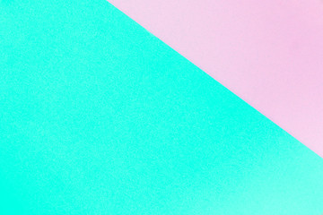 Colorful of pastel turquoise and pink paper background