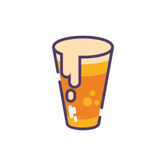 mug of beer in white background