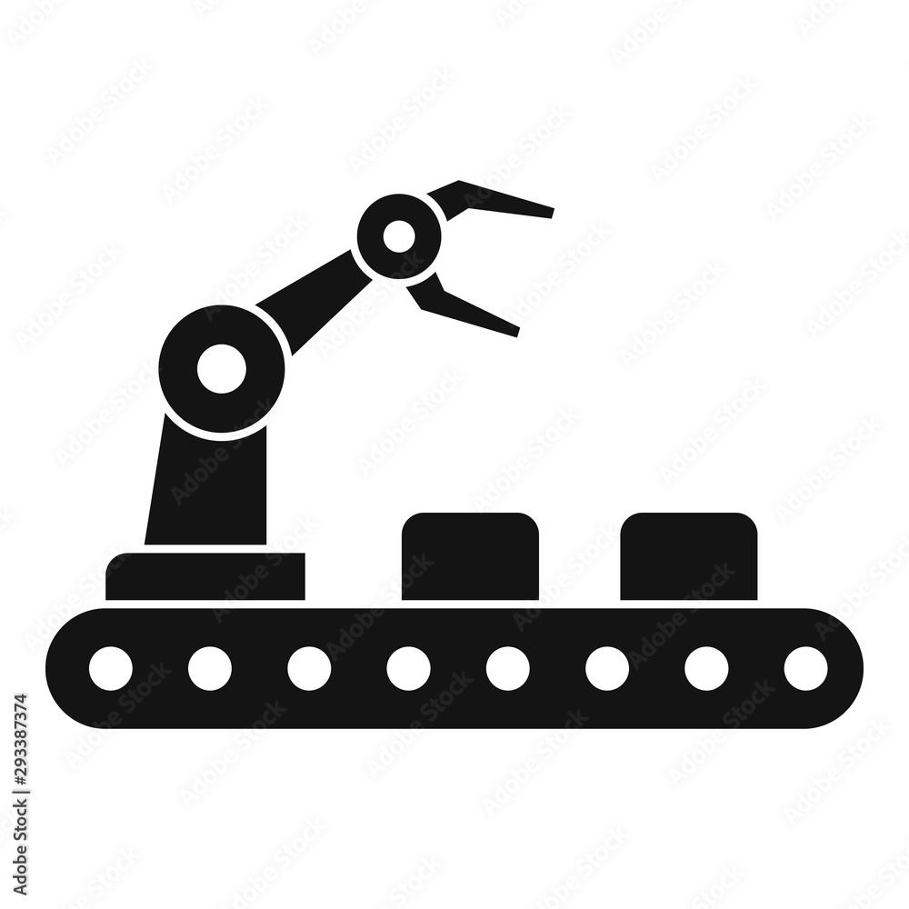 Poster robot hand line icon. simple illustration of robot hand line vector icon for web design isolated on 