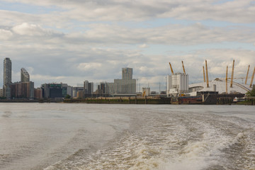 Fototapeta premium London Docklands viewed from river. England