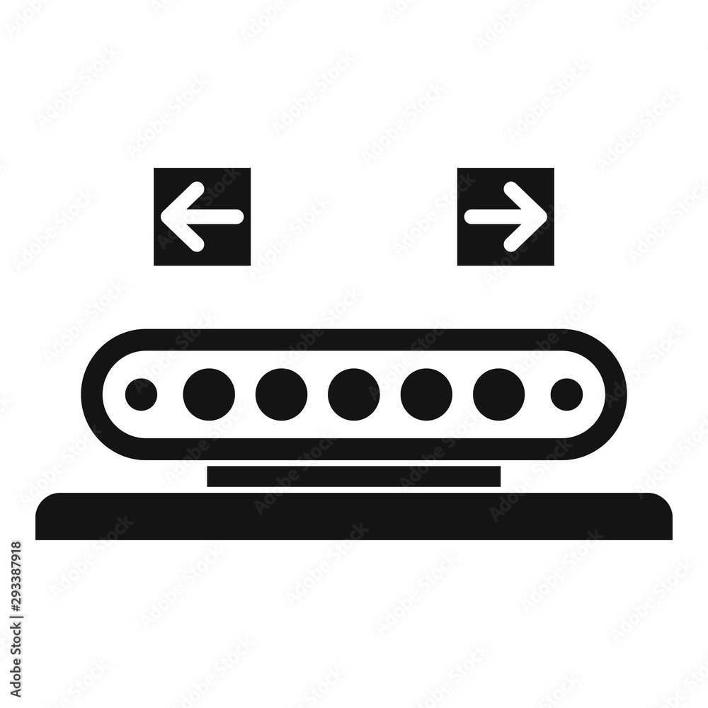 Poster assembly line roll icon. simple illustration of assembly line roll vector icon for web design isolat