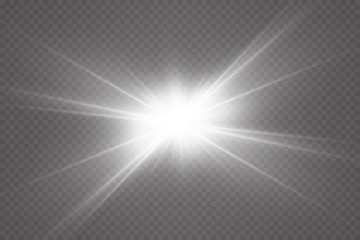 Vector transparent sunlight special lens flare light effect.