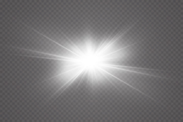 Vector transparent sunlight special lens flare light effect.