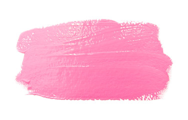 Paint brush stroke texture pink watercolor isolated