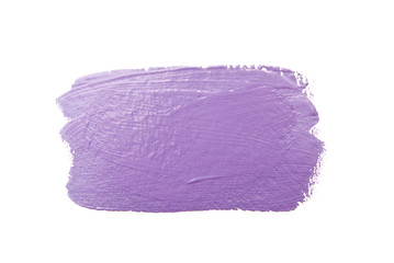 Paint brush stroke texture lilac purple watercolor isolated