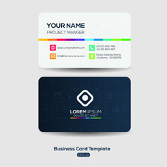 Modern Creative Business Card Template ,architecture business card ,Vector illustration