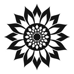 Helianthus flower icon. Simple illustration of helianthus flower vector icon for web design isolated on white background