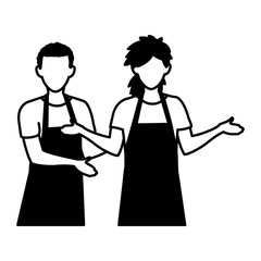 Isolated seller men vector design