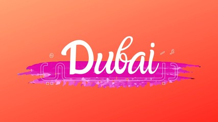 DUBAI Word in arabic calligraphy and English can be used as logo for that companies has Dubai in there logo and for special events based in dubai, greeting card , arabic logo 
