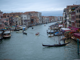 Fototapeta na wymiar Canale Grande Venice with boat traffic