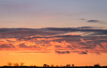 Atardecer en llamas en La Cumbre, Córdoba, Argentina