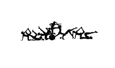 set women fitness logo illustration vector template