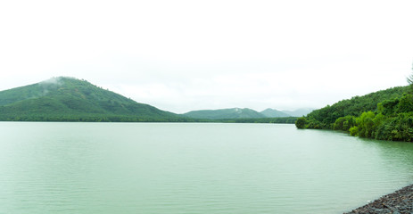 Obraz premium Dam of Mon State Water Storage Dam in Myanmar.