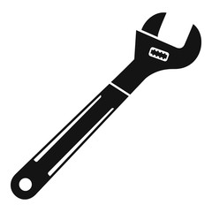 Adjustable wrench icon. Simple illustration of adjustable wrench vector icon for web design isolated on white background