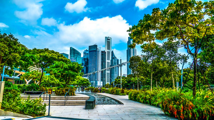 Obraz na płótnie Canvas Singapore skyline from different perspectives