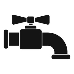 Water faucet icon. Simple illustration of water faucet vector icon for web design isolated on white background