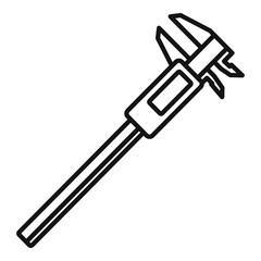 Plumber measurement tool icon. Outline plumber measurement tool vector icon for web design isolated on white background