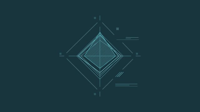 Infographic Element - Rhombus Scheme on alpha channel