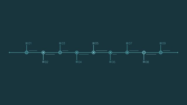 Infographic Element - Timeline on alpha channel
