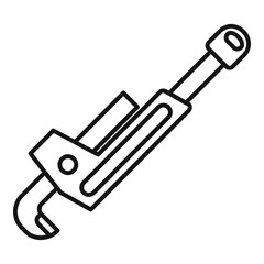 Plumber key icon. Outline plumber key vector icon for web design isolated on white background