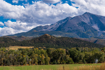 Mt Sopris in Autumn Aspen Colorado