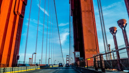 The world famous Golden Gate Bridge in San Francisco