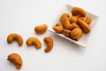 Cashews nut isolated on white background