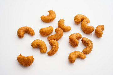 Cashews nut isolated on white background