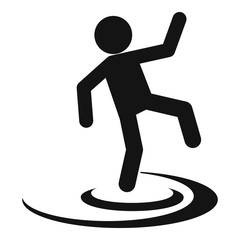 Man flood icon. Simple illustration of man flood vector icon for web design isolated on white background