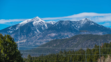 Snow covered mountain in Flagstaff