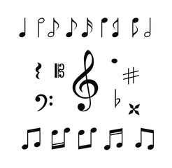 music notes vector