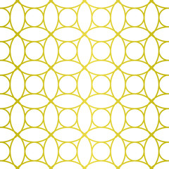 golden pattern, pasted on a white background, vector.