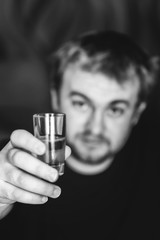 Alcoholism. alcohol addiction. drunk man. social issue. drunkard in depression