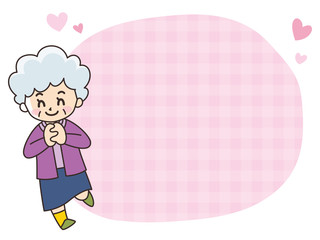 シニア女性と吹き出し