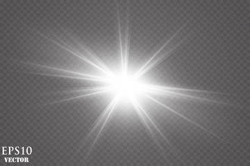 Vector transparent sunlight special lens flare light effect.
